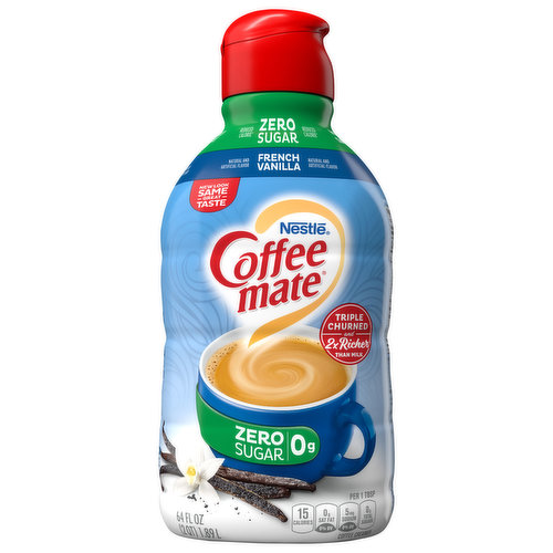 Coffee-Mate Coffee Creamer, Zero Sugar, French Vanilla