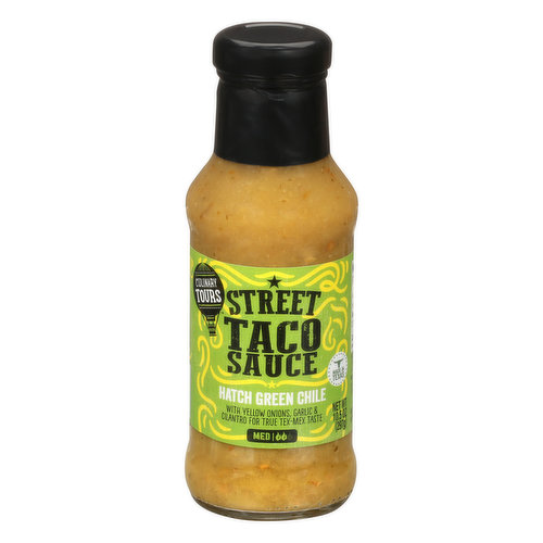 Culinary Tours Street Taco Sauce, Hatch Green Chile, Med