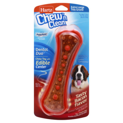 Hartz Toy + Treats for Dogs, Tasty Bacon Flavor, Extra Large