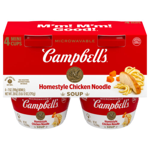 Campbell's Soup, Chicken Noodle, Homestyle, Mini Cups