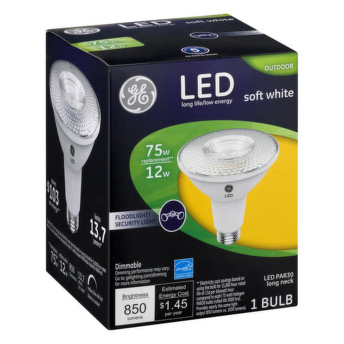 GE Light Bulb, LED, Soft White, 12 Watts