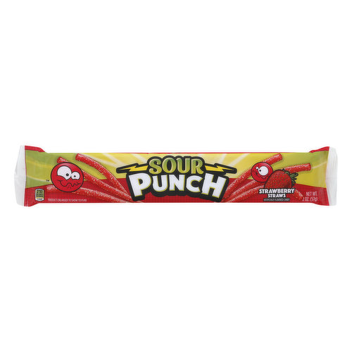 Sour Punch Candy, Strawberry Straws