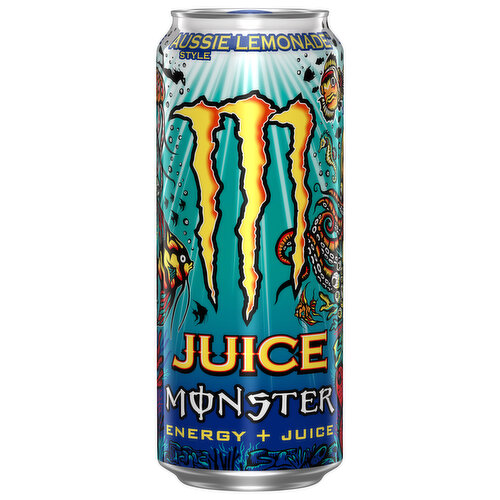 Juice Monster Energy Drink, Aussie Lemonade Style, Energy + Juice