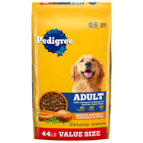 Pedigree Food for Dogs, Complete Nutrition, Roasted Chicken, Rice & Vegetable Flavor, Adult