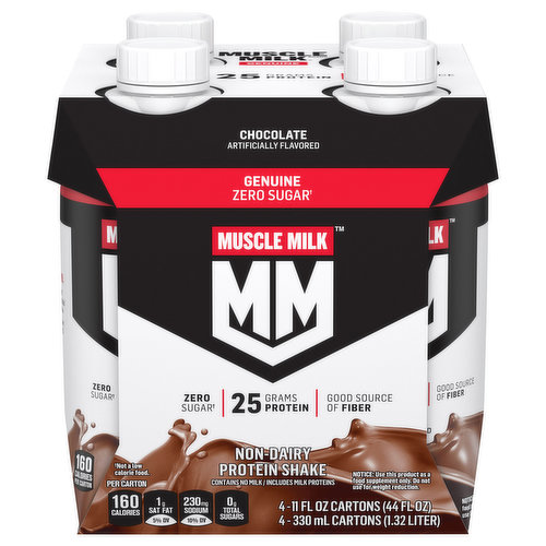 Muscle Milk Protein Shake, Non-Dairy, Chocolate, Genuine