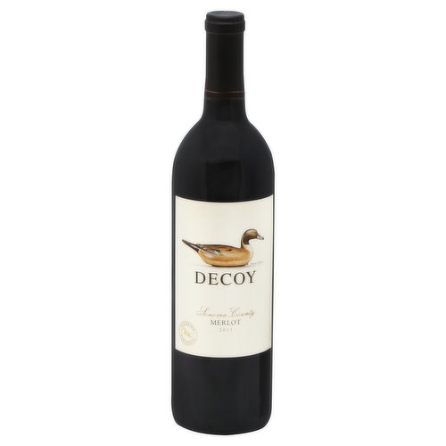 The everyday wine for the well-informed. Decoy by Duckhorn Wine Company. Alc. 14.5% by vol. Cellared and bottled by Decoy, Graton, CA.