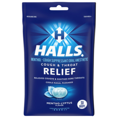 Halls Cough Drops, Mentho-Lyptus Flavor