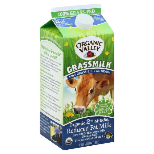Organic Valley Milk, Reduced Fat, Organic, 2% Milkfat