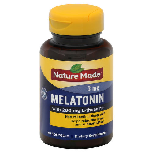 Nature Made Melatonin, 3 mg, Softgels