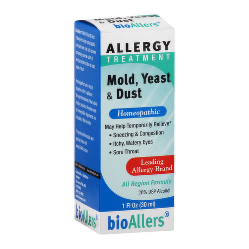 BIOALLERS Allergy Treatment, Mold, Yeast & Dust