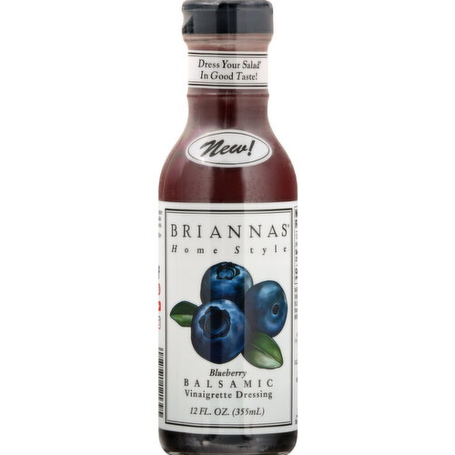 Briannas Vinaigrette Dressing, Blueberry, Balsamic, Home Style