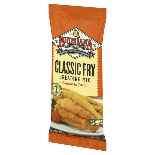 Louisiana Fish Fry: Seasoned Crispy Fish Fry Seafood Breading Mix - New  Orleans School of Cooking