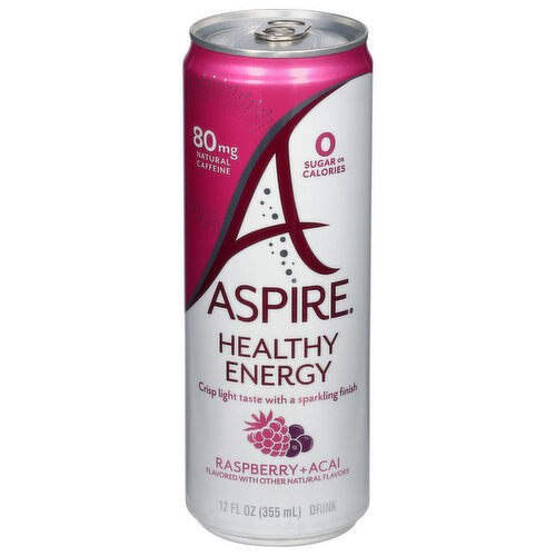 Aspire Energy Drink, Healthy, Raspberry + Acai