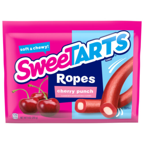 Sweetarts Candy, Cherry Punch, Soft & Chewy, Ropes