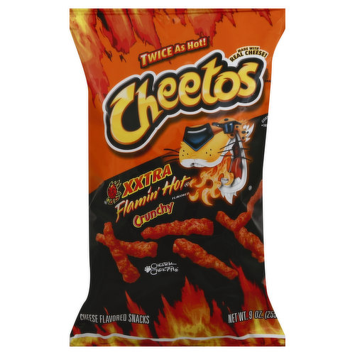 Cheetos Crunchy XXTRA Flamin' HotCheese Flavored Snack Chips, 8.5 oz Bag