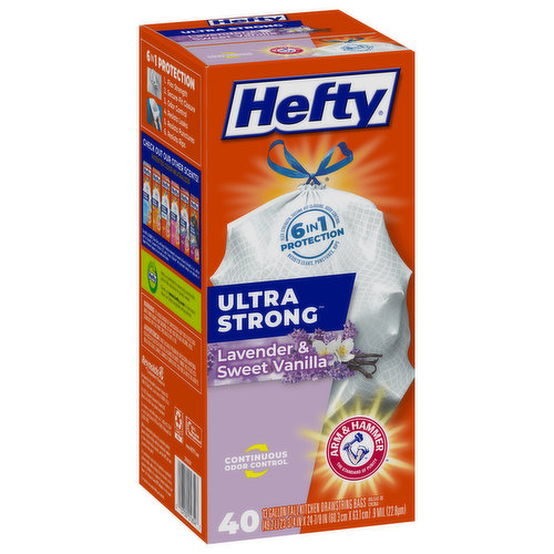 Hefty Ultra Strong Blackout Tall Kitchen 13 Gallon Clean Burst Scent  Drawstring Trash Bags