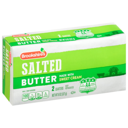 Brookshire's Butter, Salted, 2 Quarters