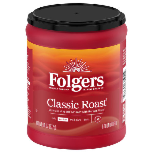 Folgers Classic Roast coffee is made from Mountain Grown beans, the richest and most aromatic in the world. This classic medium-roast ground coffee has a fresh, eye-opening aroma that will entice you every morning. Folgers Classic Roast coffee is classic for a reason—that consistently rich, pure taste, cup after cup and The Best Part of Wakin’ Up for more than 150 years.
Folgers coffee great pure taste is equally matched by the dedication to bringing you the flavors you love in the format you choose. Some of your favorite Folgers roasts are also available in canisters, K-Cup Pods, instant, individual single serve packets and other convenient formats.