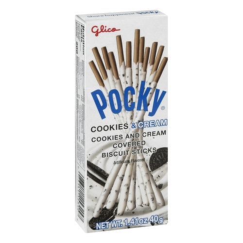 Glico Biscuit Sticks, Cookies & Cream