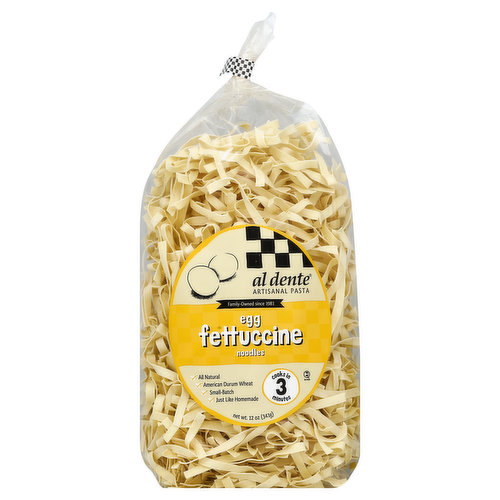 Al Dente Fettuccine Noodles, Egg