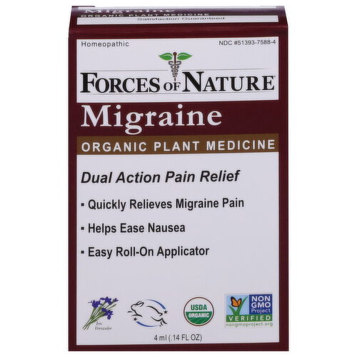 Forces of Nature Migraine, Organic Plant Medicine