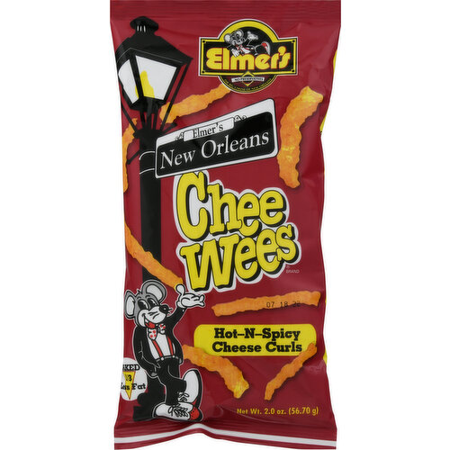 Elmer's Cheese Curls, Hot-N-Spicy, New Orleans