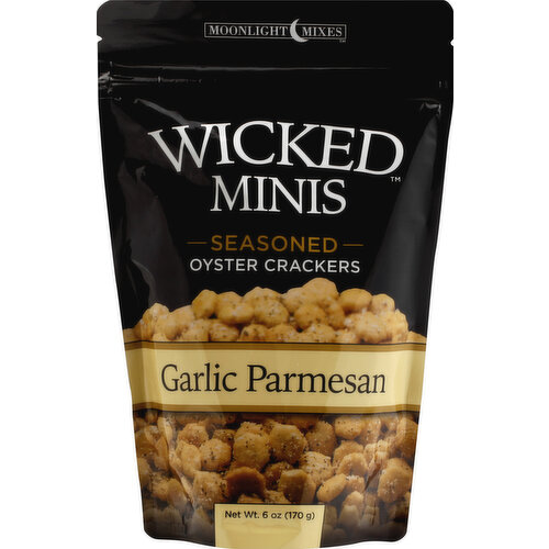 Wicked Oyster Crackers, Seasoned, Garlic Parmesan