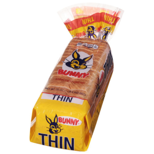 Bunny Bread, Honey Wheat, Original 20 oz, Multi-Grain & Whole Wheat Bread