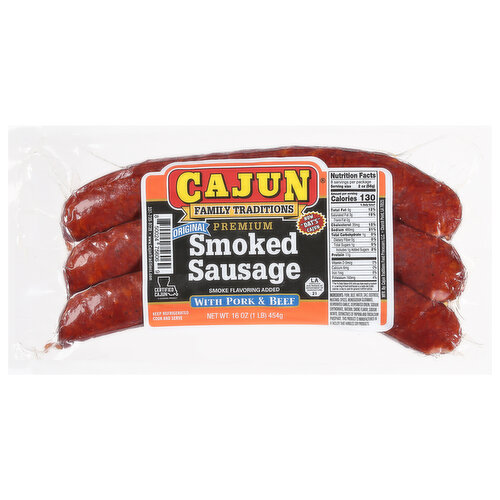 Cajun Sausage, Smoked, Premium, Original