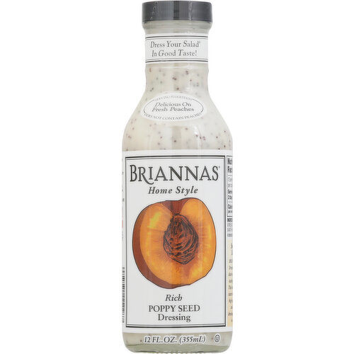 Briannas Dressing, Poppy Seed, Rich, Home Style