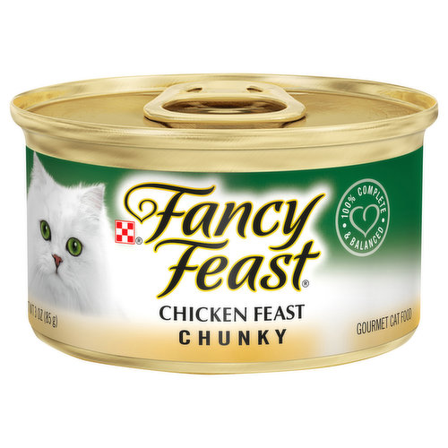 Fancy Feast Cat Food, Gourmet, Chicken Feast, Chunky