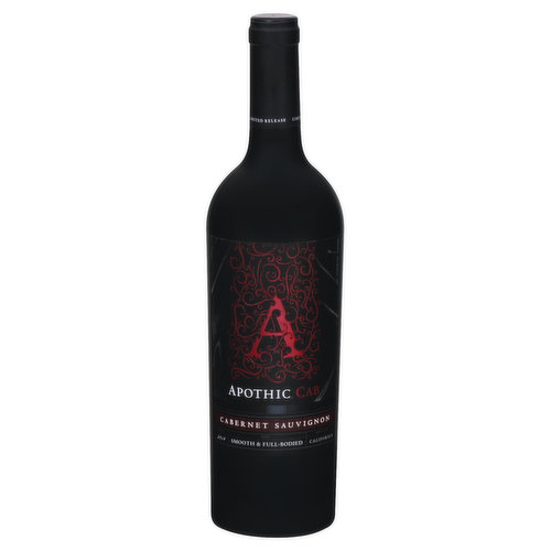 Style: Smooth & full-bodied. Immerse your senses in this smooth Cabernet. Hints of Jammy Dark Fruit and aromas of vanilla blend with a silky smooth texture that boldly lingers on the palate. From the makers of Apothic wines, this alluring twist on Cabernet Sauvignon pairs with your night - wherever it takes you. www.apothic.com. Alc. 13.5% by vol.