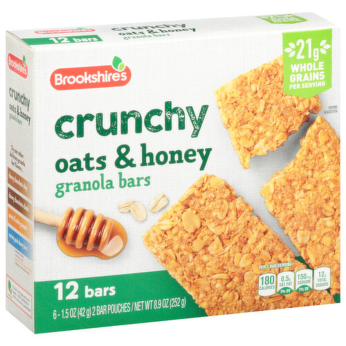 Brookshire's Crunchy Oats & Honey Granola Bars