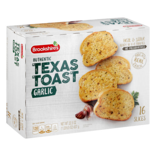 Brookshire's Texas Toast, Garlic, Authentic Super 1 Foods