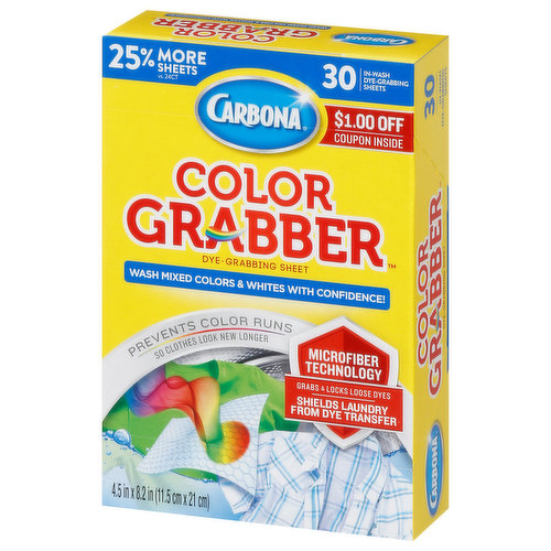 Carbona Color Grabber In Wash Dye Grabbing Sheets Box (30 ct