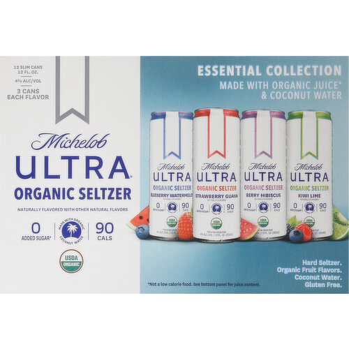 Michelob Ultra Hard Seltzer, Organic, Essential Colleciton