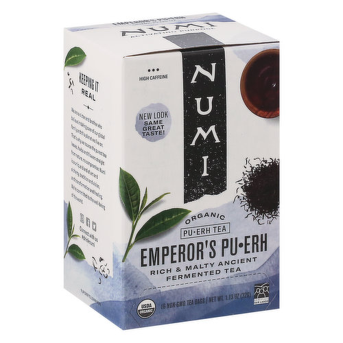 Numi Pu-erh Tea, Organic, Emperor's Pu-erh