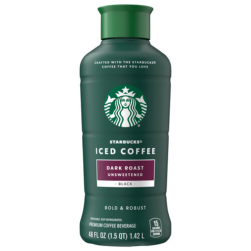 Order Starbucks Iced Coffee, Unsweetened Medium Roast, Plastic Bottles