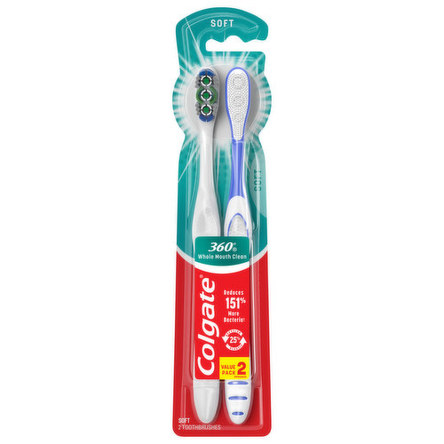 Reduces 151% more bacteria (bacteria that cause bad breath vs. brushing teeth alone with an ordinary flat-trim toothbrush). Cleaning bristles and polishing cups help remove more plaque and stains (vs. an ordinary flat-trim toothbrush). Unique cheek & tongue cleaner helps reduce 151% more bacteria (bacteria that cause bad breath vs. brushing teeth alone with an ordinary flat-trim toothbrush) from your mouth. Cleans: Teeth; tongue; cheeks; gums. Dentists & Hygenists recommended replacing your toothbrush every 3 months. Bright smiles; bright futures. Working Towards a Safe Future: 25% recycled plastic toothbrush handle. Save water. 1 billion+ children educated on oral health globally.