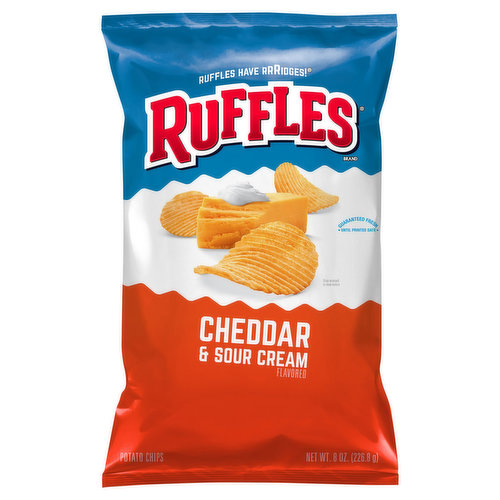 Ruffles Potato Chips, Cheddar & Sour Cream Flavored