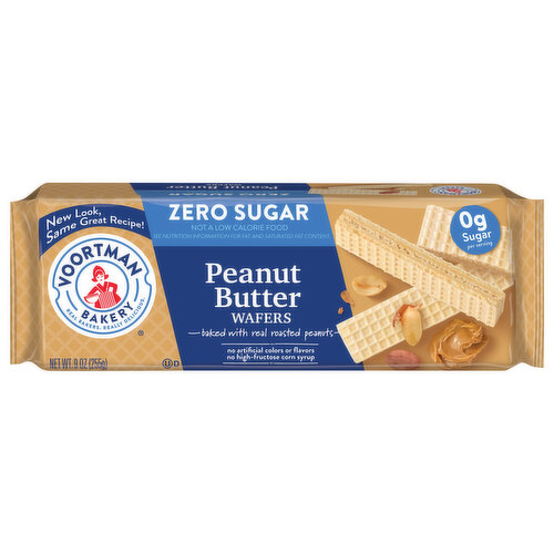 Voortman Bakery Wafers, Zero Sugar, Peanut Butter