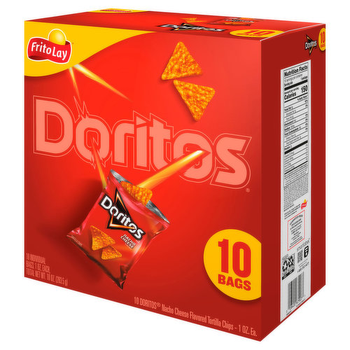 Doritos Flavored Tortilla Chips, Flamin' Hot Nacho, 1 Ounce (Pack of 40)