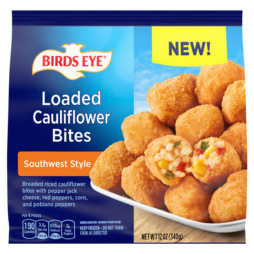 Birds Eye Cauliflower Bites, Loaded, Southwest Style