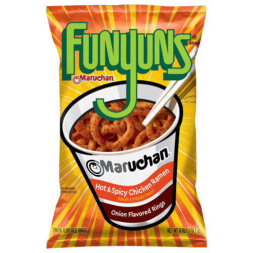 Funyuns Onion Flavored Rings, Hot & Spicy Chicken Ramen