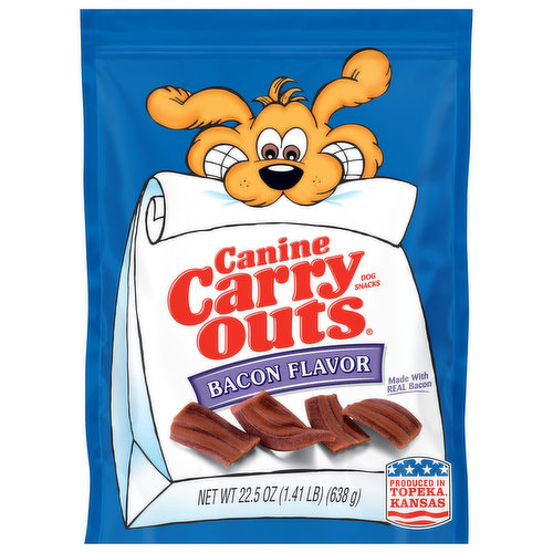 Canine Carry Outs Dog Snacks, Bacon Flavor