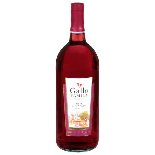 Gallo Family Vineyards. Family owned & operated. 1933 founded. A casual alternative to traditional wine, Gallo Family Vineyards Cafe is refreshing choice in wine offering a smoother, lighter style. Our in wine offering a smoother, lighter style. Our Cafe Zinfandel delights with strawberry, raspberry and watermelon flavors and can be served chilled. Let our cafe take you to your favorite neighborhood spot, the one where friends gather for great conversations and sun-kissed patio tables invite hours of lounging. We stand behind each bottle of wine with our best taste promise, if you’re not completely satisfied, we want to hear from you. Family owned & operated. 1933 Founded.
