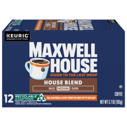 Maxwell House Coffee, Medium, House Blend, K-Cup Pods