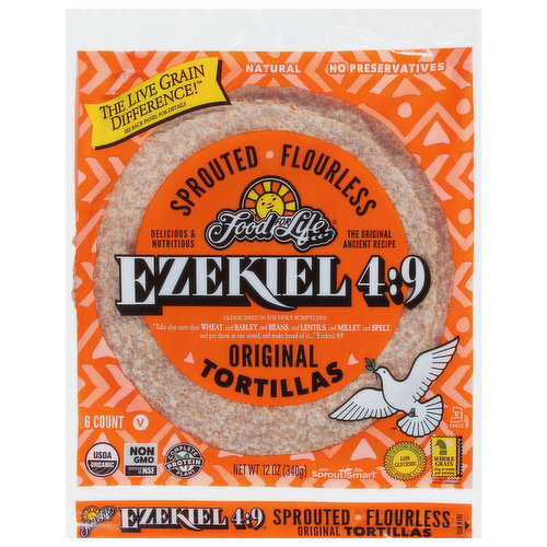 Tortillas, Original, Sprouted Flourless