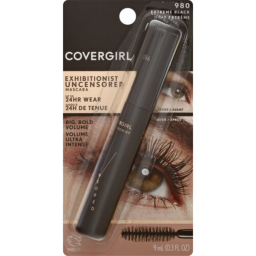 CoverGirl Mascara, Uncensored, Extreme Black 980