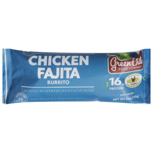 Green Chile Food Company Burrito, Chicken Fajita